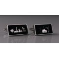 Sterling Silver Cufflink's, Rectangle, 1/2"